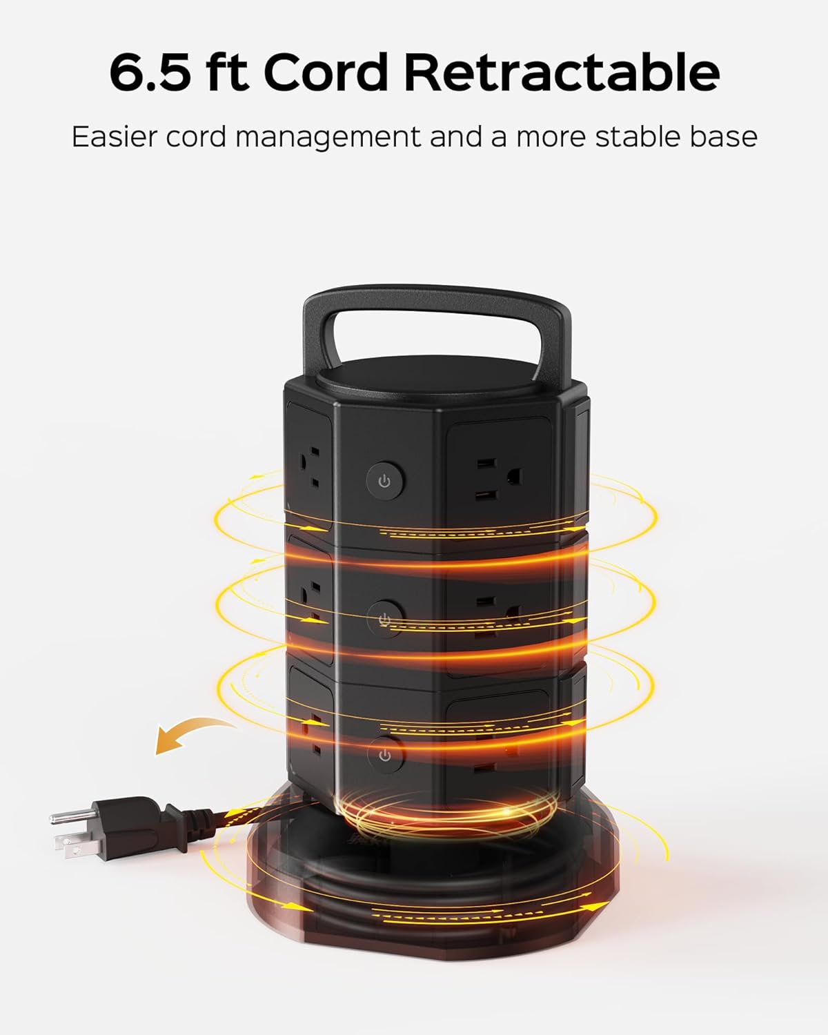 PowerHub Surge Tower with USB & 12 Outlets