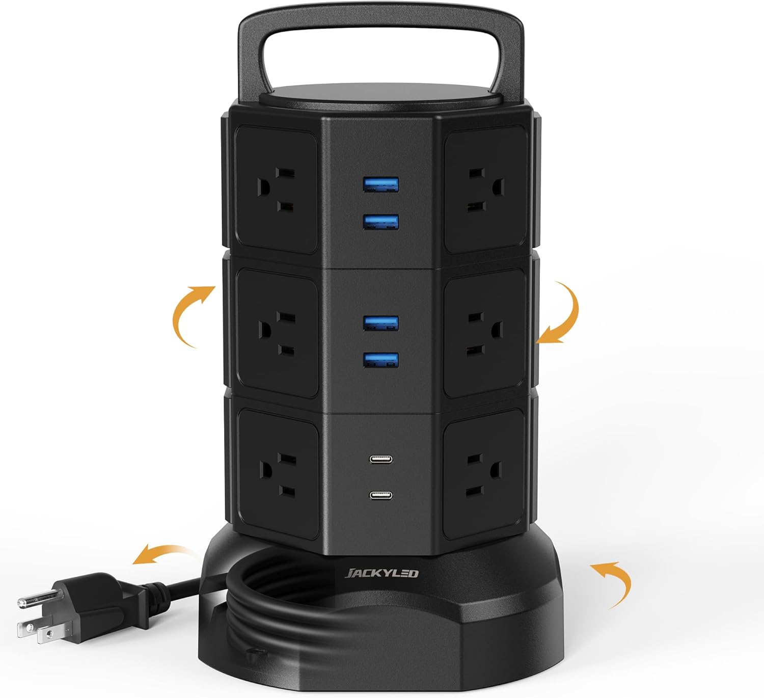 PowerHub Surge Tower with USB & 12 Outlets